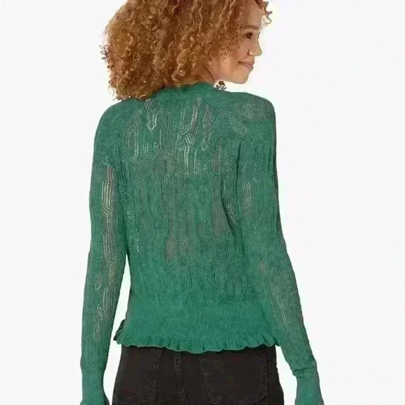 NWOT JOIE CAIRE SWEATER Posy Green Sz XXS Fits like Xs Very Stretchy - Picture 3 of 8